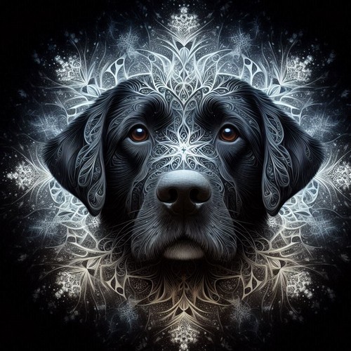 Black labrador cross - black, (90)