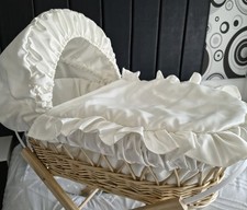 Wicker moses basket and Covers Set