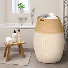 Laundry Basket 105L - Cotton Rope Laundry Hamper, Extra Large Storage Basket