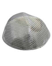 20 cm White Satin Kipah Kippah