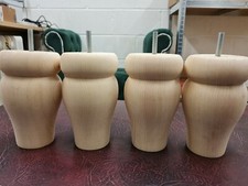 4×Wooden Furniture Replacement Legs Beds Cabinet Settees Sofas Feet 