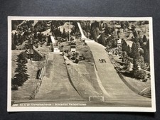 1936 Germany Olympics Ski Jump Real Photo Vintage Postcard O20