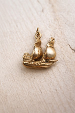 9ct Gold Ship Boat Charm