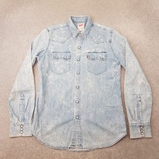 Levis Mens Shirt Medium Blue