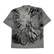 Ecko Unltd Graphic T-Shirt - Large Grey Cotton