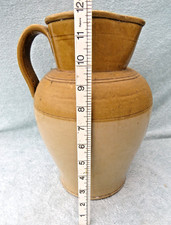 LARGE VICTORIAN GLAZED STONEWARE CIDER JUG 12 1/2" TALL NICE ANTIQUE CONDITION
