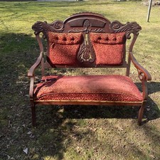 Antique Carved Ornate Settee