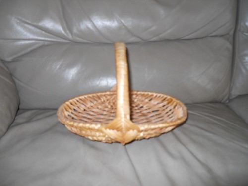 Oblong wicker basket inches - basket, 9