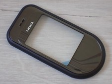 new GENUINE Nokia 7370 front LCD cover glass BROWN upper flip 7373