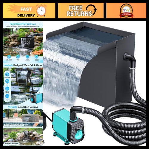 Stainless steel pond waterfall - stainless,