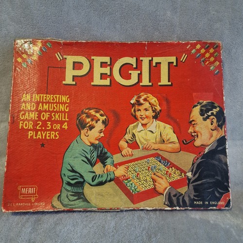 Vintage board game pegit - board, 1947