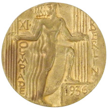 BERLIN 1936 OLYMPIC GAMES GILT-BRONZE PARTICIPATION MEDAL FOR HIGH DIGNITARIES