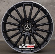 MERCEDES C63 W204 19" GENUINE AMG SATIN BLACK DIAMOND CUT RIM REAR ALLOY WHEEL