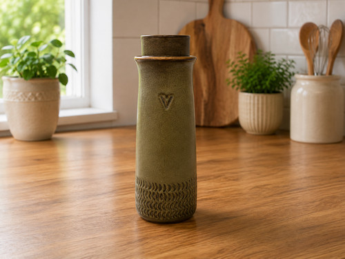 Vintage denby chevron - chevron, green