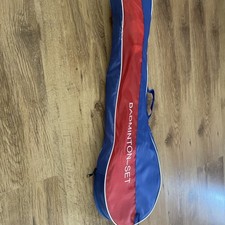  BADMINTON SET 4 PLAYER RACKET SHUTTLECOCK POLES NET BAG GAME