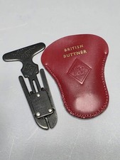 Vintage British Buttner L&B Pipe Reamer With Original Red Pouch 50s? UK Tobacco