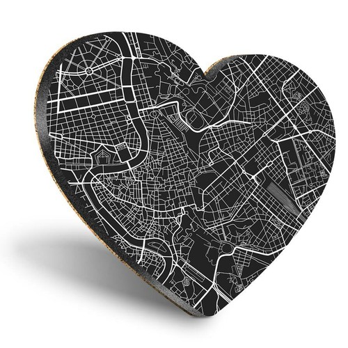 Heart mdf coasters rome - heart,