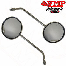 Left Right Round Mirror Pair Mirrors Chrome For Yamaha XVS650 Dragstar 