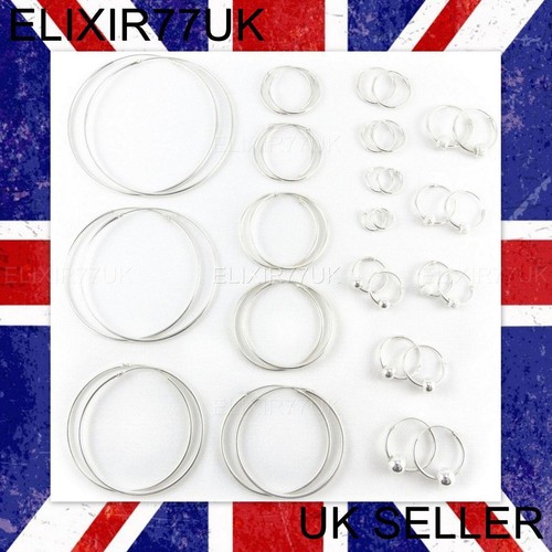 925 sterling silver hoop - 925,