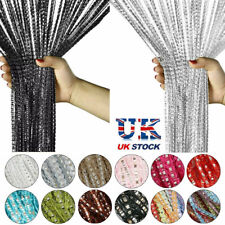 Hanging Glitter Curtains String Curtain Panels Door Fly Screen Room Divider Net