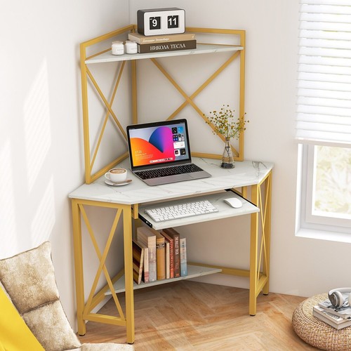 Desk white corner - desk-white,