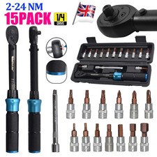 15pcs torque wrench set - wrench, 1/4''