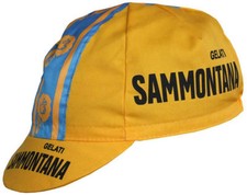 GELATI SAMMONTANA RETRO VINTAGE MADE IN ITALY SUMMER CYCLING TEAM BIKE HAT CAP 