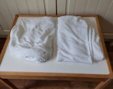 2 top quality 80 cotton 20 polyester white terry towelling fitted cot sheets