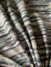 Monsoon Home “LENNOX” 1.6 metres watercolour Curtain Fabric Teal/Grey