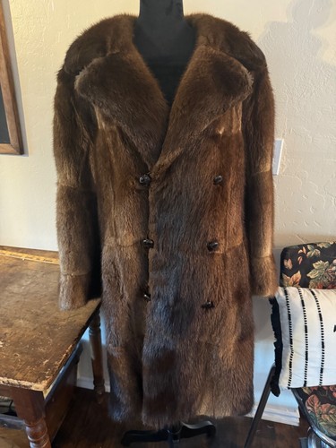 Mens beaver real fur coat - mens,
