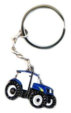 Keyring Metal & Enamel Blue