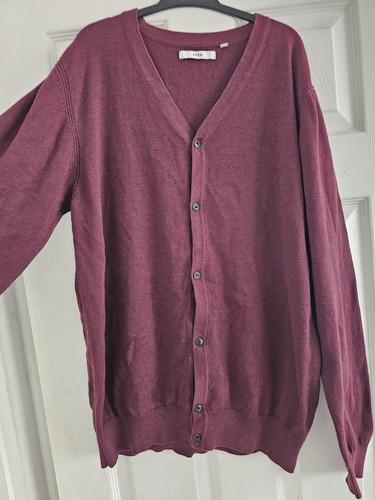 Mens burgundy cardigan size - cardigan,