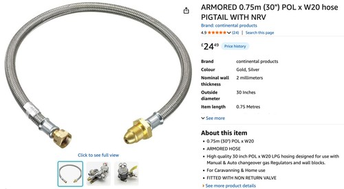 Armored braided gas - armored, hose
