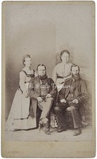 CDV VICTORIAN FAMILY GROUP PORTRAIT BY LAGRANGE GENEVA SWITZERLAND ANTIQUE 