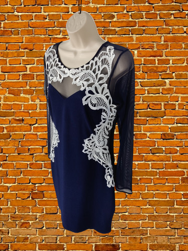 Lipsy navy dress size 14 - navy,