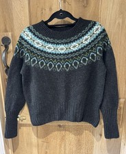 Toast Fairisle Wool Charcoal