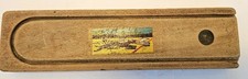 Rare old wooden pencil case greyhound
