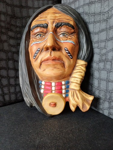 Vintage chalkware wall - wall, plaque