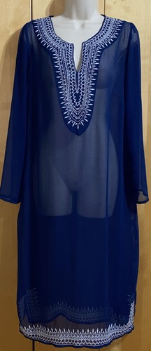 Navy blue sheer - navy, kaftan