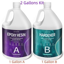 Crystal Clear Epoxy Resin 500ml 1L 2L 4L 2 Gallons Kit Food Safe 1:1 Fast Cure