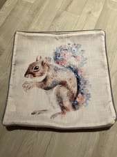 Evans Lichfield Squirrel & Floral Cushion Cover - Tartan Back ?️