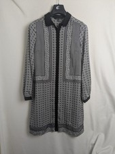 Laura Ashley ladies size 12 long sleeve casual tunic dress button up