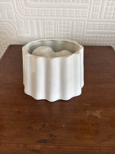 Vintage white ceramic lion - vintage,
