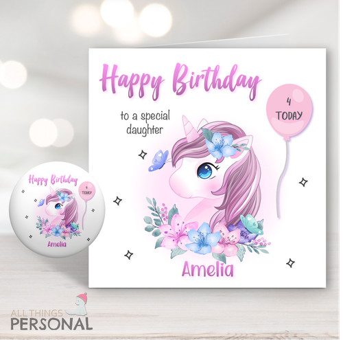 Personalised unicorn birthday - personalised,