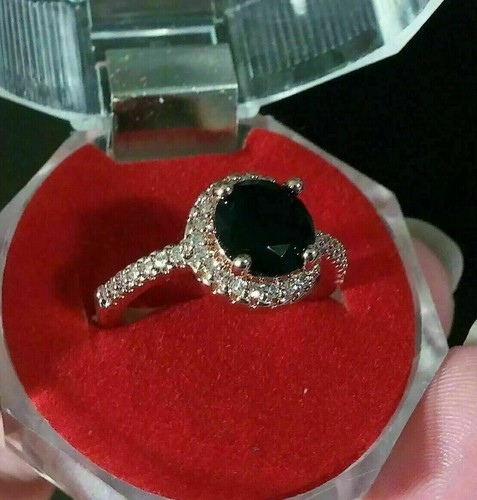 35ct round cut black diamond - 2.35ct,