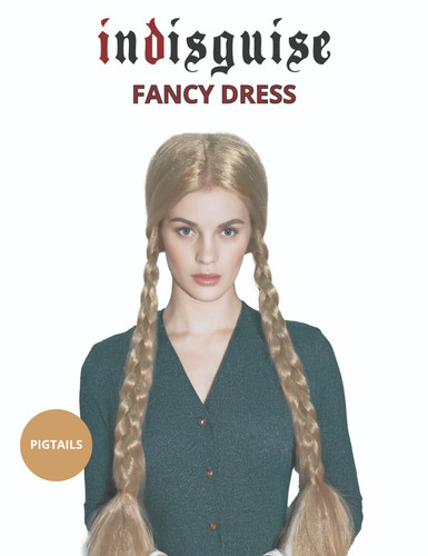 Blonde pigtail wig - blonde, oz