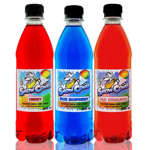 Slush puppy syrup snow - snow, cones