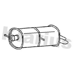 Klarius tail pipe with back - with,