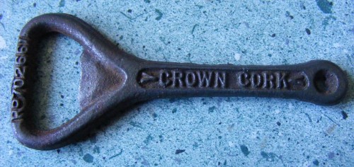 Vintage cast metal crown cork - cast,