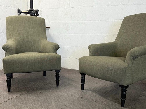 Pair french armchairs in - of,